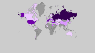 Mappa dei paesi per produzione di barbabietola da zucchero Thumbnail