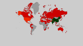 Mappa dei paesi per produzione di cavolfiori e broccoli Thumbnail