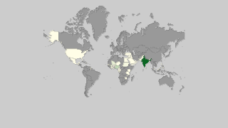 Mappa dei paesi per produzione di gombo Thumbnail