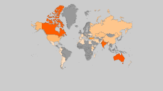 Mappa dei paesi per produzione di lenticchie Thumbnail