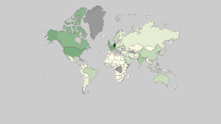 Mappa dei Paesi per Spese Turistiche Internazionali Thumbnail